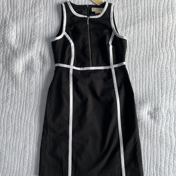 Michael Michael Kors Sleeveless Lined Black & White Dress NWT Size 2P #0365 - Picture 2 of 8